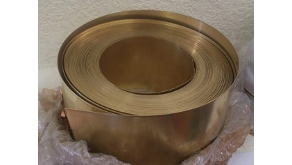 Фольга латунная 0,4x300 мм (400 мкм) Л63 фото фольгу латунную 0,4x300 мм (400 мкм) Л63 купить в Саратове