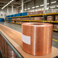 Сетка медная 0,4x0,4x0,2 мм М1б ГОСТ 6613-86