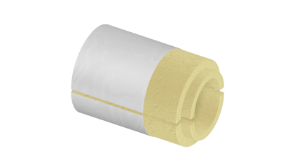 скорлупу ППУ фольгированная 426x40 мм для труб купить в Саратове