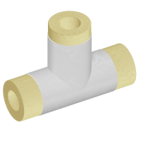 Тройник теплоизоляционный минераловатный оцинкованный 1220x159 мм ГОСТ 30732-2020