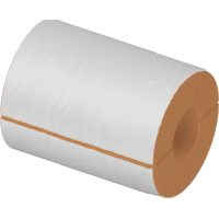 Цилиндр теплоизоляционный базальтовый вырезной оцинкованный 1020x60x500 мм НГ Ц 100 ГОСТ 23208-2022