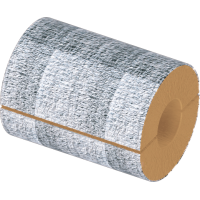 Цилиндр теплоизоляционный базальтовый вырезной фольгированный 1020x40x1000 мм Г1 Ц 100 ГОСТ 23208-2022