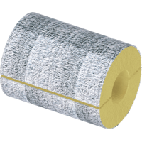 Цилиндр теплоизоляционный минераловатный вырезной фольгированный 630x100x1000 мм НГ Ц 100 ГОСТ 23208-2022