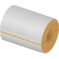 Цилиндр теплоизоляционный минераловатный вырезной оцинкованный 630x100x1200 мм Г1 Ц 100 ГОСТ 23208-2022